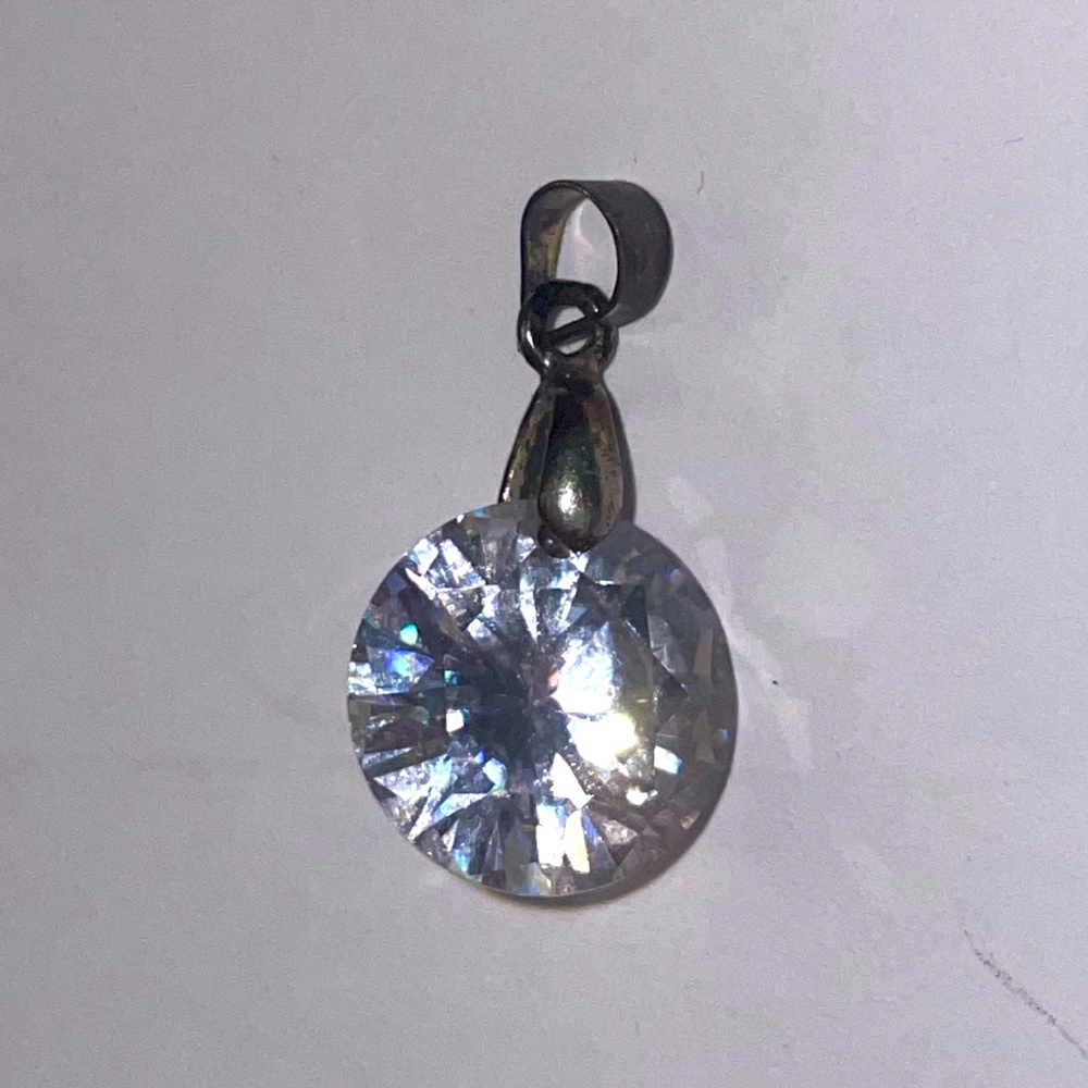 Authentic 925 Sterling silver crystal pendant